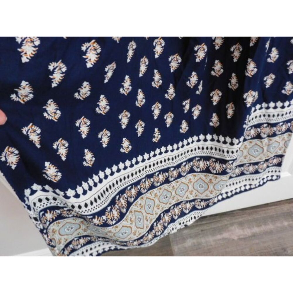 Vivance Sustainable Printed Maxi Dress Navy Blue size 6 - Picture 5 of 6